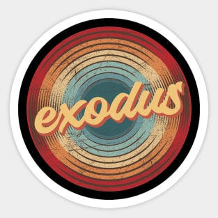 exodus vintage circle Sticker